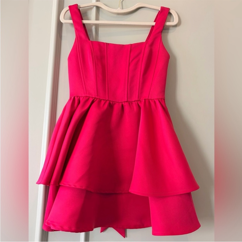 Forever 21 Hot Pink Layered Mini Dress
